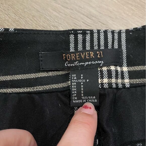 Forever 21 High Waisted Plaid Trouser Pant Size S - Picture 4 of 6